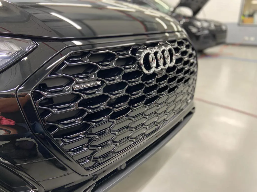 Audi front grille after decontamination