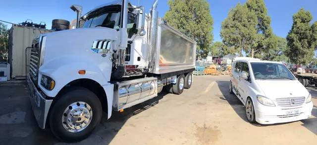 Prime mover and a van in for decontamination