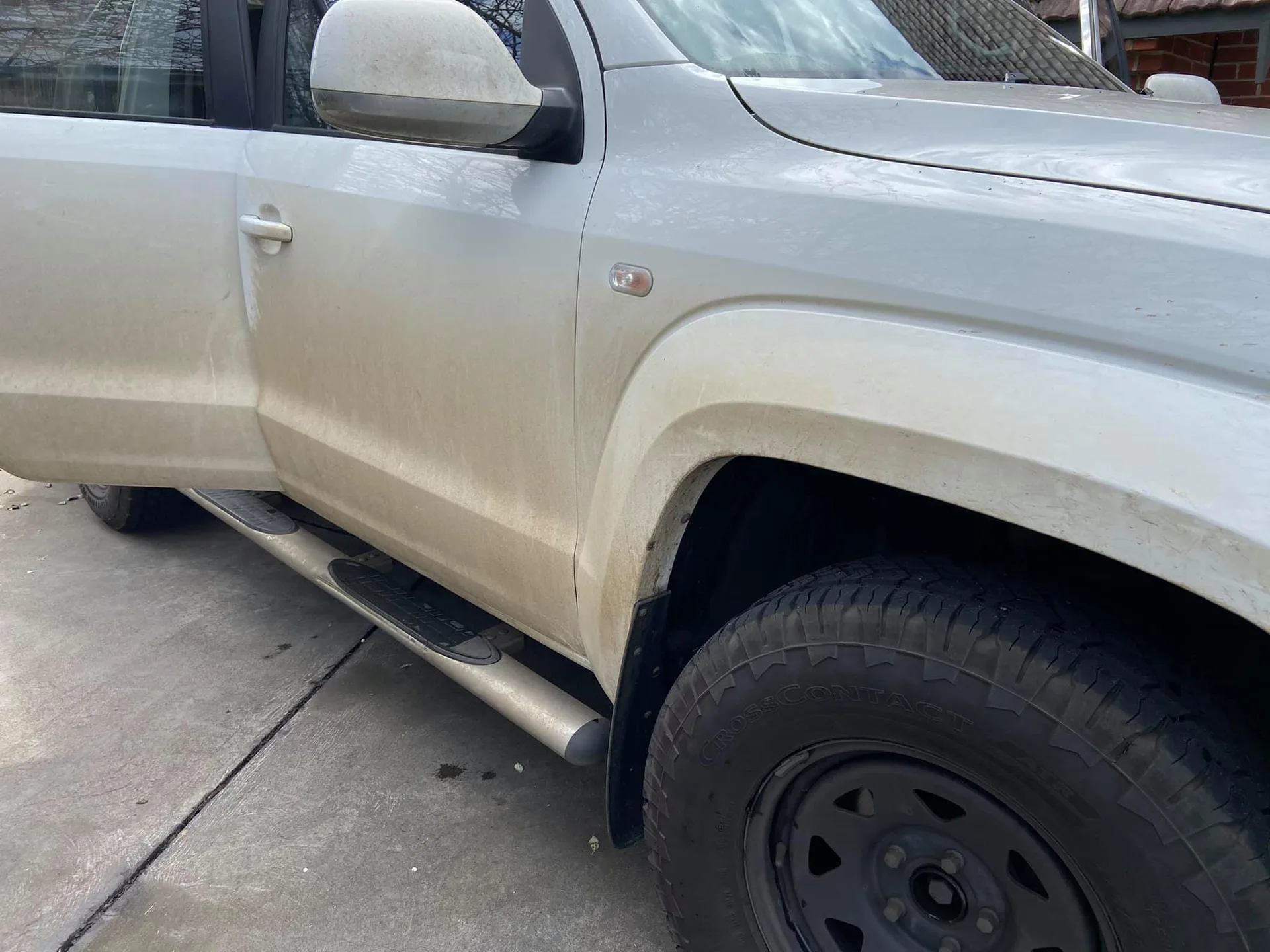 White dual cab ute after treatment